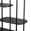 Nordlys 6-Tier Modern Metal and Brown Wood Bookshelf Modern Design Style Living Room - 3 of 4