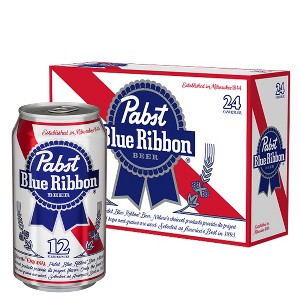 Pabst Blue Ribbon Beer - 24pk/12 fl oz Cans - 1 of 4
