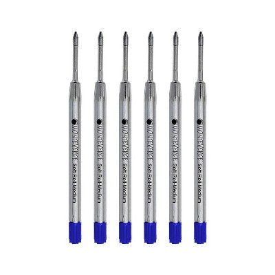 Monteverde Ballpoint Pen Refill Medium Point Blue Ink 6 Pack (P133BU)