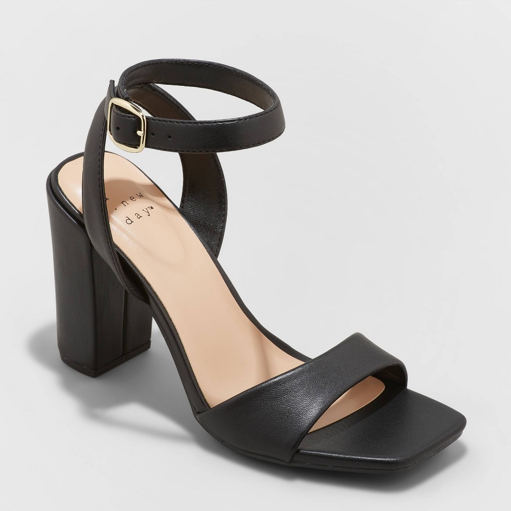 Size 5.5 Women's Sal Heels - A New Day Black 