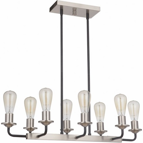 Craftmade Lighting Randolph 8 - Light Island Pendant Light in  Flat Black/Brushed Polished Nickel - image 1 of 2