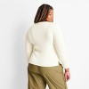 Women's Crewneck Zip-Front Sweater - Future Collective - 2 of 3