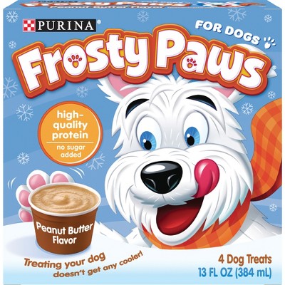 Purina Frosty Paws Peanut Butter Flavor Frozen Dog Treats - 4pk