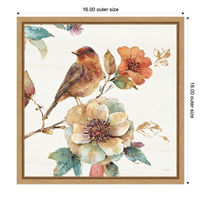 Spiced Nature Bird and Blossoms Canvas Wall Art