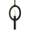 Progress Lighting Draper 1-Light Mini-Pendant, Polished Nickel, Resin Material, Mid-Century Modern Design - 3 of 4
