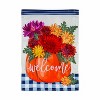 Evergreen Mums and Pumpkin Appliques Garden Flag 12 x 18 Inches Indoor Outdoor Decor - 2 of 4