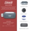 Coleman Hawaii AirJet Large Square 4 to 6 Person Inflatable Hot Tub Portable Outdoor Spa with 140 AirJets and EnergySense Cover, Grey - 4 of 4
