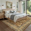 Machine Washable Boho Area Rug - Ultra-Thin Low Pile Carpet, Lightweight Indoor Rug, Non Slip Floral Rug for Living Room, Bedroom, Dining Room - 2 of 4