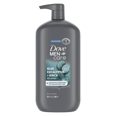 Dove Men+Care Blue Eucalyptus + Birch Relaxing Body & Face Wash - Sulfate Free - 30 fl oz