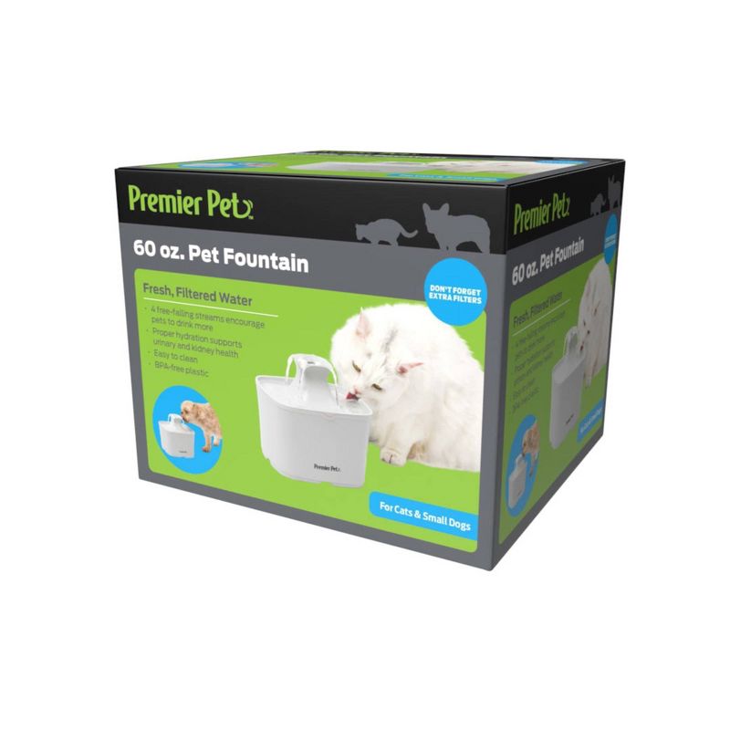 Premier Pet Automatic Water Fountain for Cats and Small Dogs - 60oz, 6 of 15