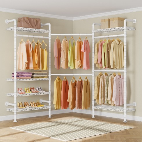 Storage Shelves Closet Organizers Wall Mounted Shelf Racks Wardrobes  Accessories
