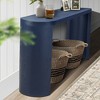 KIGFTSOD 60'' Thick Top Entryway Table with Curved Legs, Inward/Outward Facing Installation for Sofas & Entryway - 4 of 4