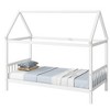 Dolonm Twin House Bed with Headboard & Footboard, Rubber Wood House Frame Bed, 79.1"L x 41"W x 68.1"H - 2 of 4