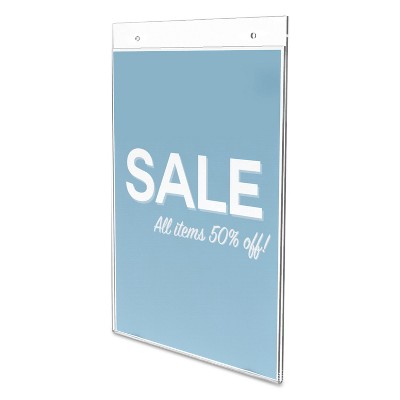 Clear Acrylic Portrait Wall-Mount Sign Holder 8.5 x 11