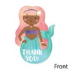 Big Dot of Happiness Mermaid Thank You Cards with Envelopes, Flat Mermaid Birthday Party Blank Thank You Note Cards, Set of 12 - 3 of 4