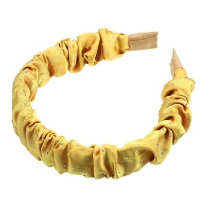 Unique Bargains Women's All Hair Solid Color Pleated Headband 1 Pc - 1 of 4