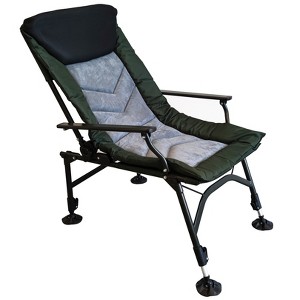 Gulches Camping Lounge Chair, Portable Folding Reclining Camping Chair,Adjustable backrest for Indoor & Outdoor Beach Hiking Fishing, Blue - 1 of 4
