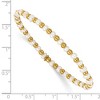 Chisel Stainless Steel Yellow IP-plated 3mm White Freshwater Cultured Pearl Beaded 6.5" Stretch Bracelet - 4 of 4
