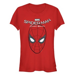 Juniors Womens Marvel Spider-Man: Homecoming Mask Logo T-Shirt - 1 of 3
