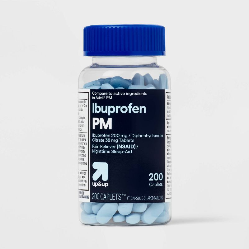 Ibuprofen (NSAID) PM Extra Strength Pain Reliever/Nighttime Sleep-Aid Caplets - up & up™, 1 of 7