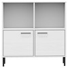vidaXL Solid Pine Wood Bookcase with Metal Legs - White, Rustic, Durable, Spacious Compartments - Easy Assembly - Oslo Range - 4 of 4