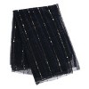 CTM Women's Sheer Sparkling Metallic Stripe Lightweight Scarf - 2 of 4