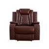 DOMETOUR Brown Breathing Leather Living Room Recliner Chair - 2 of 4