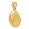 Black Bow Jewelry 14k Yellow Gold Satin and Textured Basketball Pendant, 13mm - 4 of 4