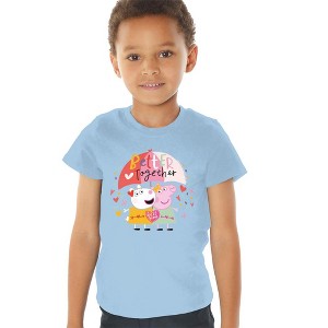 Toddler Boys' Peppa Pig Better Together Best Friend Valentine's Day T-Shirt For Toddler Boys And Girls - 1 of 4