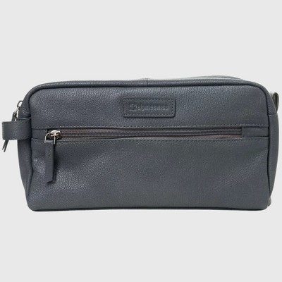 Alpine Swiss Sedona Toiletry Bag Genuine Leather Shaving Kit Dopp Kit Travel Case