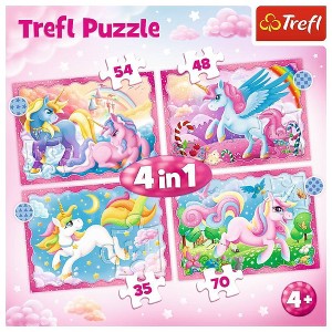 Trefl 4in1 Unicorns and Magic Kids Jigsaw Puzzle - 207pc - 1 of 4