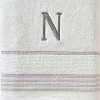 SKL Home By Saturday Knight Ltd Casual Monogram Bath Towel N - 28X54", White - 3 of 3
