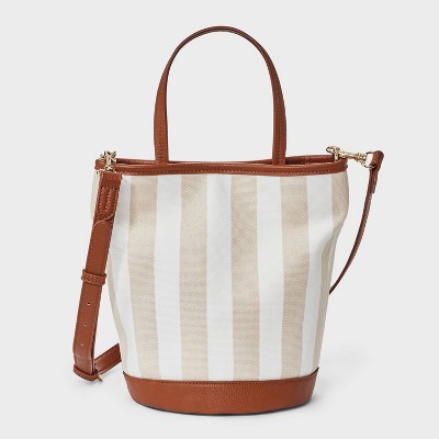 Striped Bucket Crossbody Bag - Universal Thread™