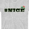 Santa's Favorite Hashtag Nice Crew Neck Short Sleeve Athletic Heather Unisex Youth T-shirt - 2 of 2
