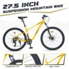 Aukfa Mountain Bike Suspension Fork 27.5 Inch Wheels 8 Speed Bicycle Dual Disc Brakes, All Terrain Mountain Bike Men Women Youth - 3 of 4