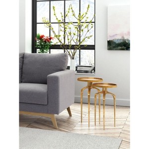 Zuo Como Accent Table Set Antique Gold - 1 of 4