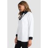 Jessica London Women's Plus Size Georgette Satin Trim Blouse - 4 of 4