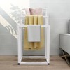Freestanding Towel Rack Stand, 3 Tier Towel Stand Blanket Rack, Lightweight Chrome Finish Metal Industrial Modern Washcloths Holder for Hand Towels - 2 of 4