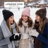 London Fog Women's 3-Pack Beanie Set - Winter Knit Rib Cuff Beanie Hats – Warm Women Beanies for Cold Weather in Blush/Brown/Black - 2 of 4