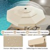 Tangkula 10 FT Solar Patio Umbrella w/ 32 LED Lights 3-Tier Vented Top & Tilt Adjustment - 3 of 4