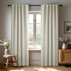 Deconovo 2 Panel Room Darkening Back Tab Window Curtains 52x84 - 1 of 4