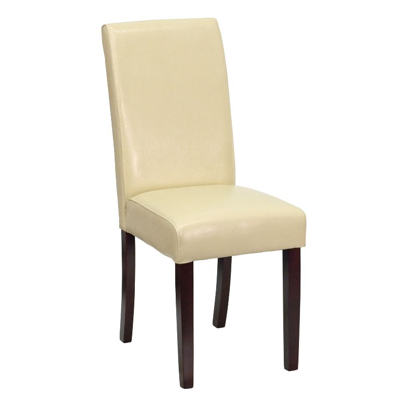 Flash Furniture Traditional LeatherSoft Upholstered Panel Back Parsons Dining Chairs, 1 of 12