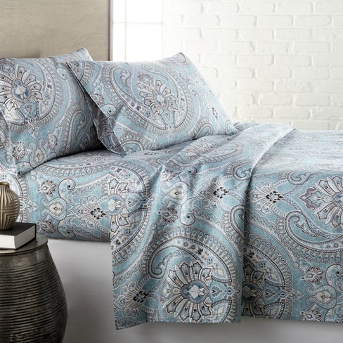 Sweet Home Collection  Bed 3-piece Sheets Set - Soft 1800 Supreme Brushed  Microfiber Sheets With Unique Print, Twin, Modern Paisley : Target