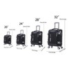Lyngins 20//24/28/32 Inch 4 PCs Carry on Luggage Sets,Lightweight Suitcases Sets with Spinner Wheels and TSA Lock for Family Trips - 3 of 4