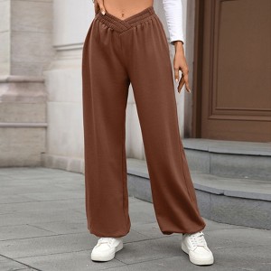 Coolmee Women Sweatpants Baggy Lounge Pants Workout Gym Active High Waisted Joggers Fall Clothes - 1 of 4