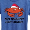 Women's - Instant Message - Not Naughty Just Crabby Christmas Short Sleeve Graphic T-Shirt - 2 of 4
