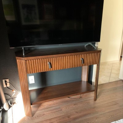 46" Laguna Nigel Fluted Wooden Console Table Brown - Threshold™ Designed With Studio Mcgee : Target