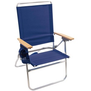 Rio Brands 7-Position Blue Beach Folding Chair - 1 of 1