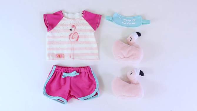 Our Generation Sleepover Pajama Outfit for 18&#34; Dolls - Flamingo Dreaming, 2 of 7, play video