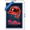 Trends International MLB Philadelphia Phillies - Neon Helmet 23 Framed Wall Poster Prints - 3 of 4